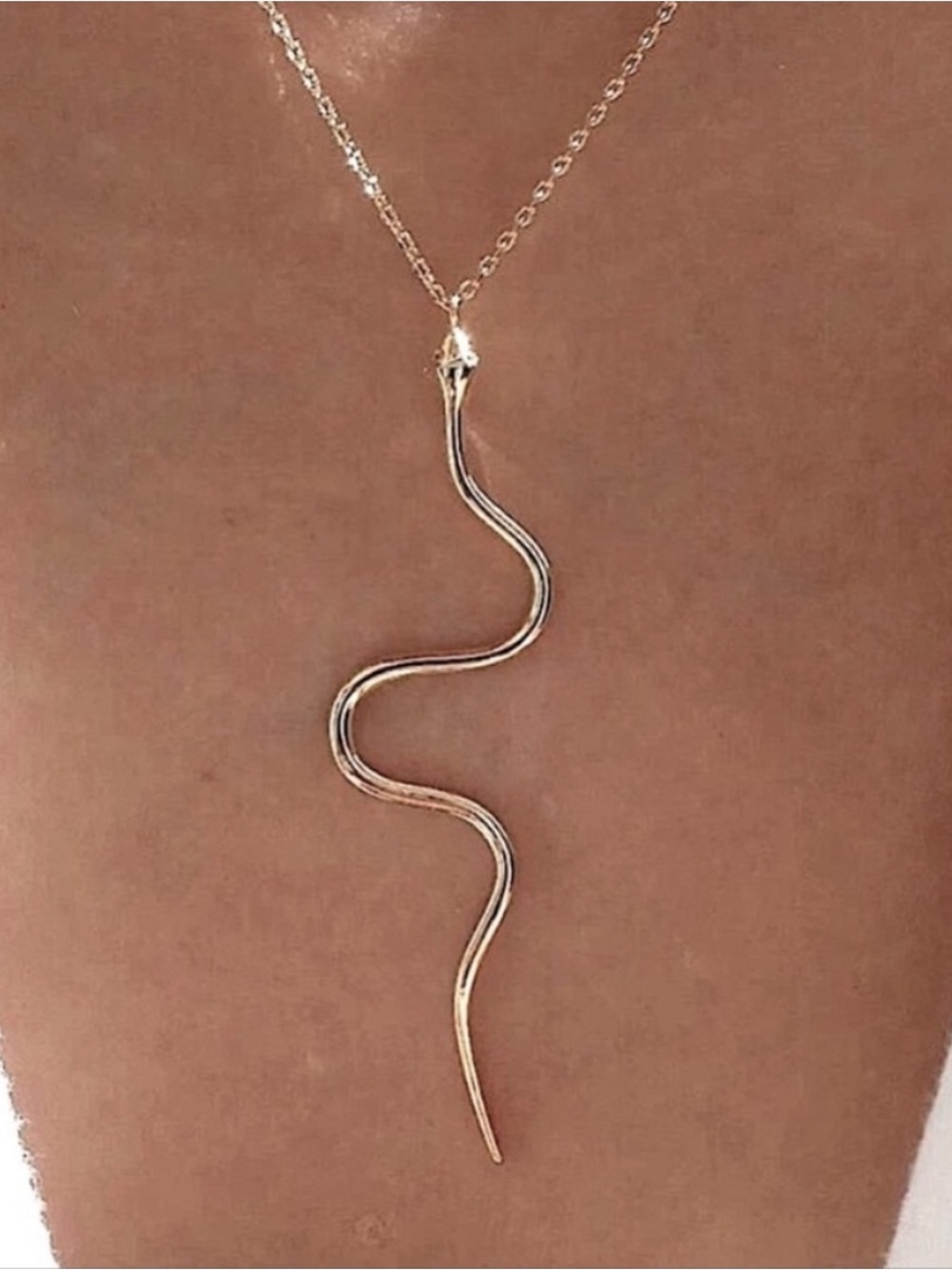 Last one! Best seller! 5 stars! 18k Gold plated serpent chain necklace